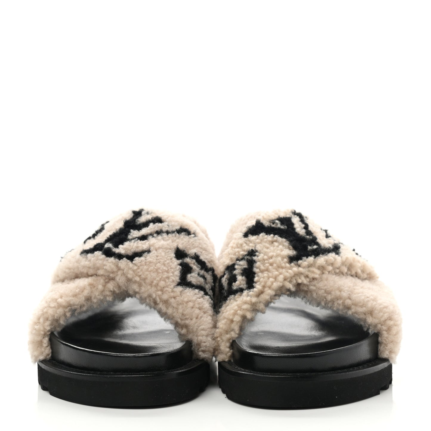 Shearling Paseo Sandals 39 Black