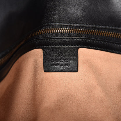 Gucci Calfskin Matelasse Medium GG Marmont Shoulder Bag Black 6 of 10