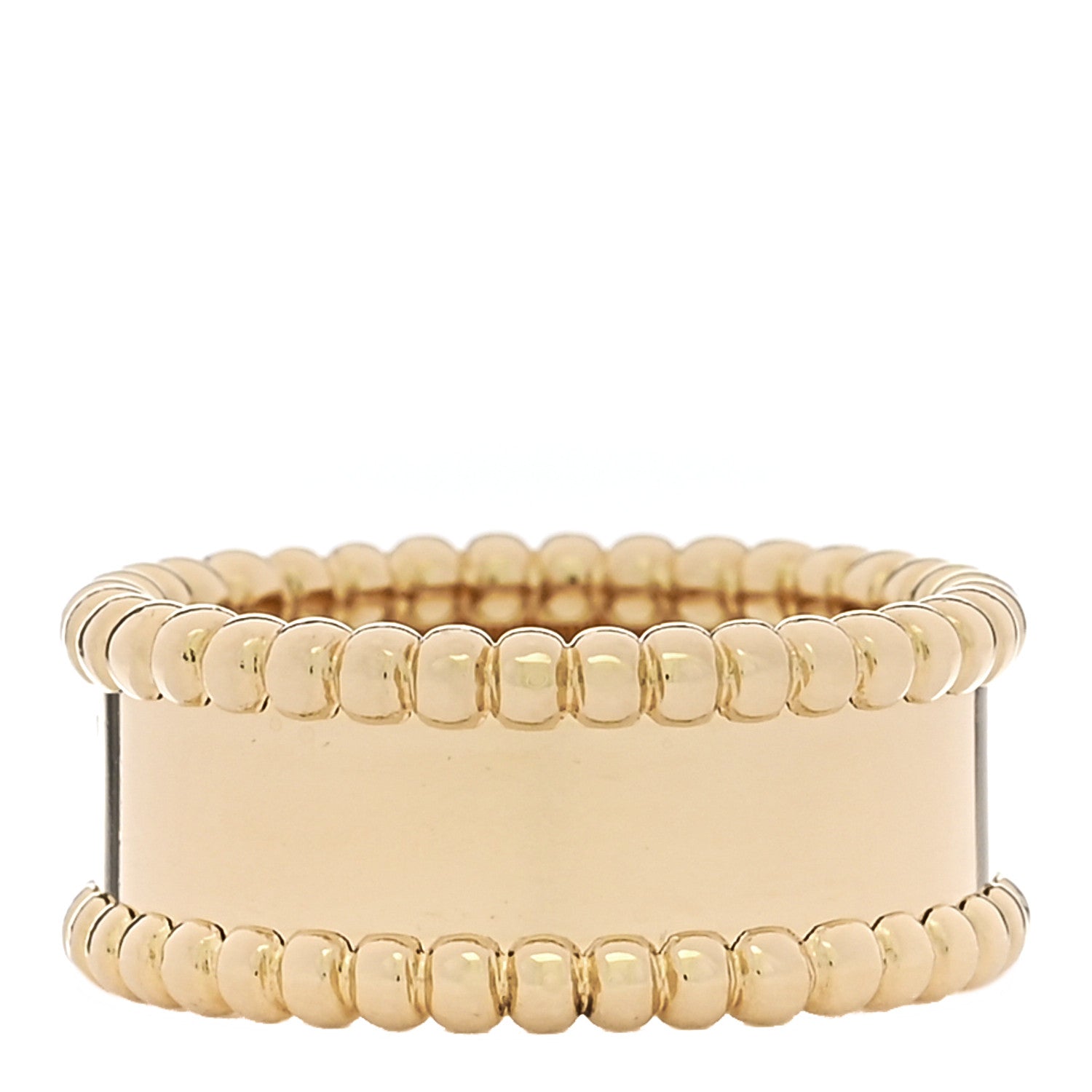 Van Cleef & Arpels 18K Yellow Gold Perlee Signature Ring 46 3.75 3 of 6