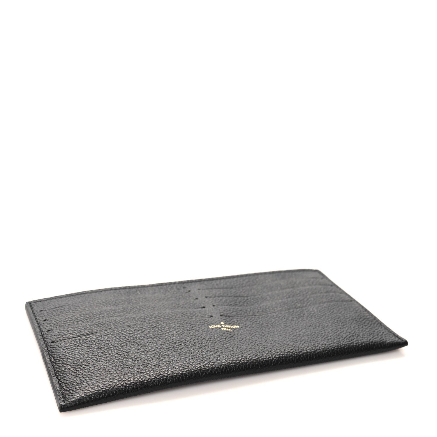 Louis Vuitton Calfskin Felicie Chain Wallet Card Holder Insert Black 4 of 6
