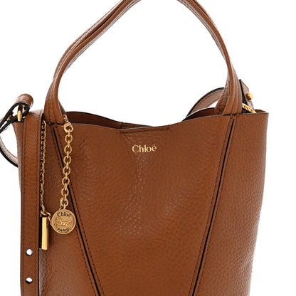Chloe Grained Calfskin Small Spin Tote Clay Brown Clay Brown 8 of 10