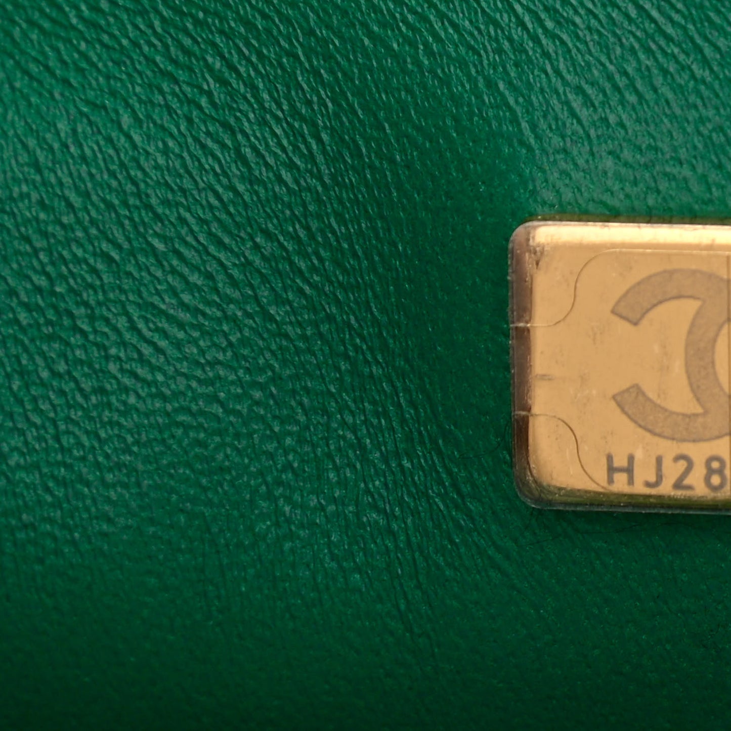 Lambskin Quilted Mini Top Handle Rectangular Flap Green
