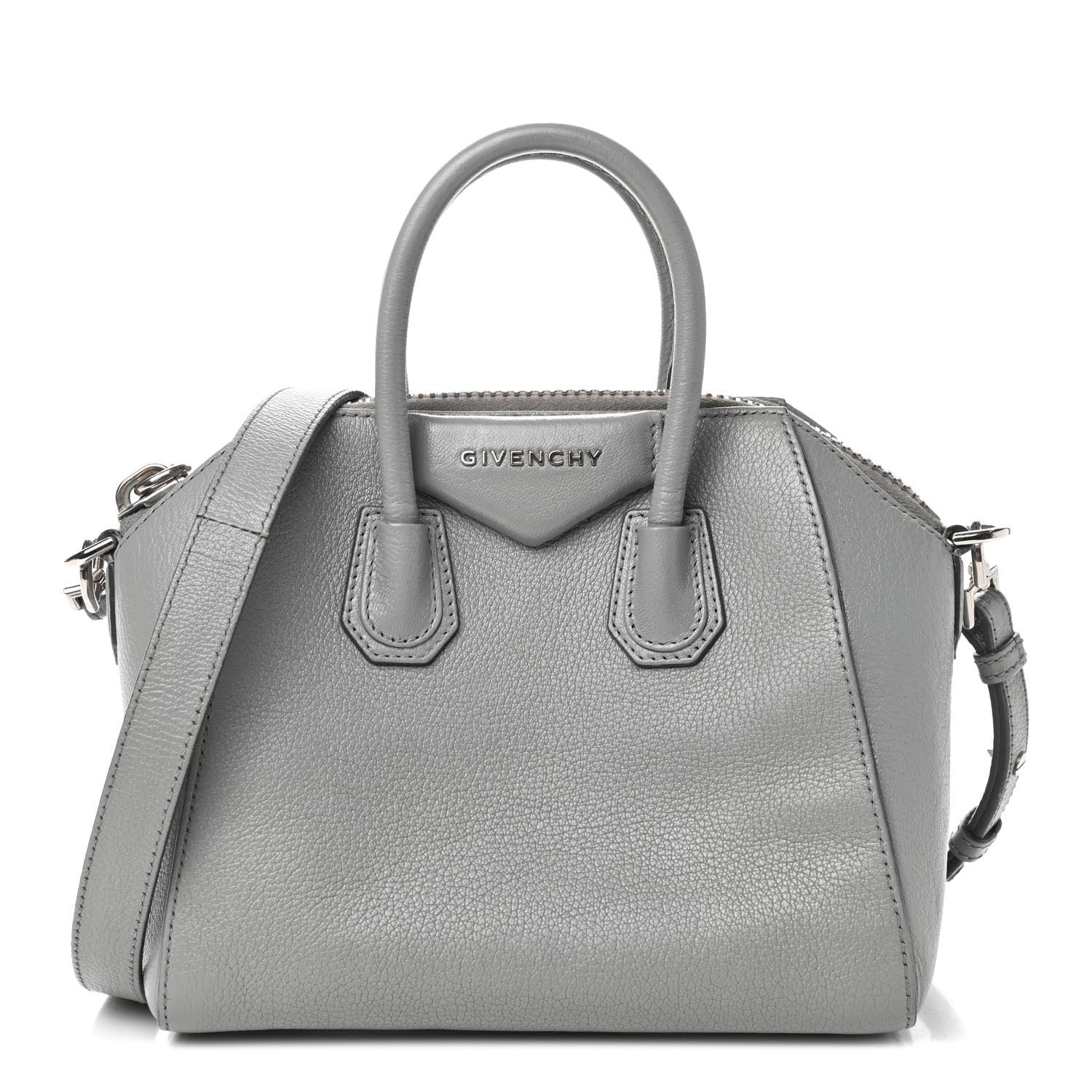 Givenchy Sugar Goatskin Mini Antigona Pearl Grey 1 of 11