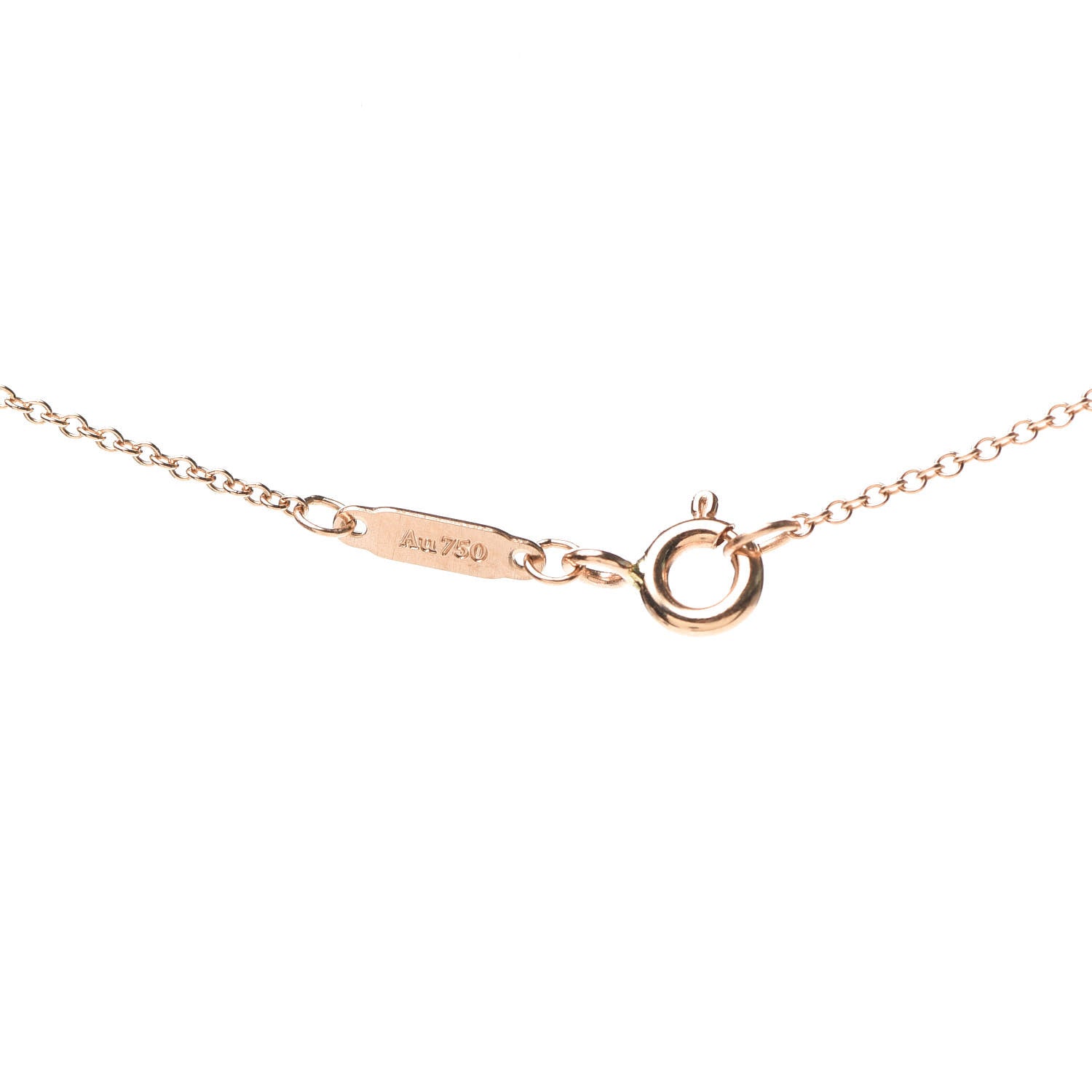 Tiffany 18K Rose Gold Diamond Small Ampersand Pendant Necklace 5 of 6