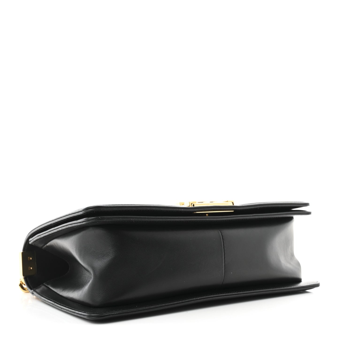 Lambskin Chevron Quilted Medium Boy Flap Black