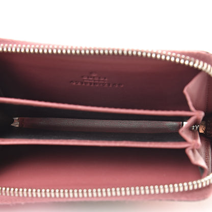 Gucci GG Supreme Monogram Blooms Zip Around Card Case Wallet Beige Multicolor Dry Rose 5 of 10