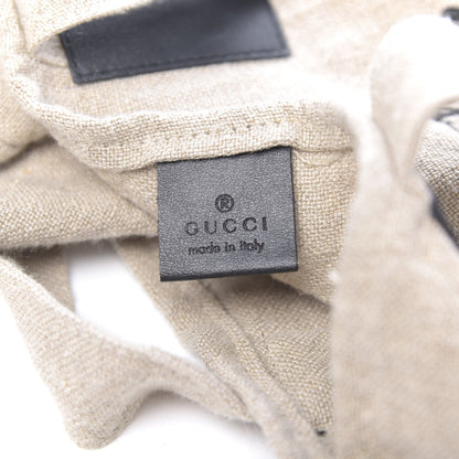 Gucci X JAYDE FISH Linen Hand Print Garden Tote Beige 6 of 12
