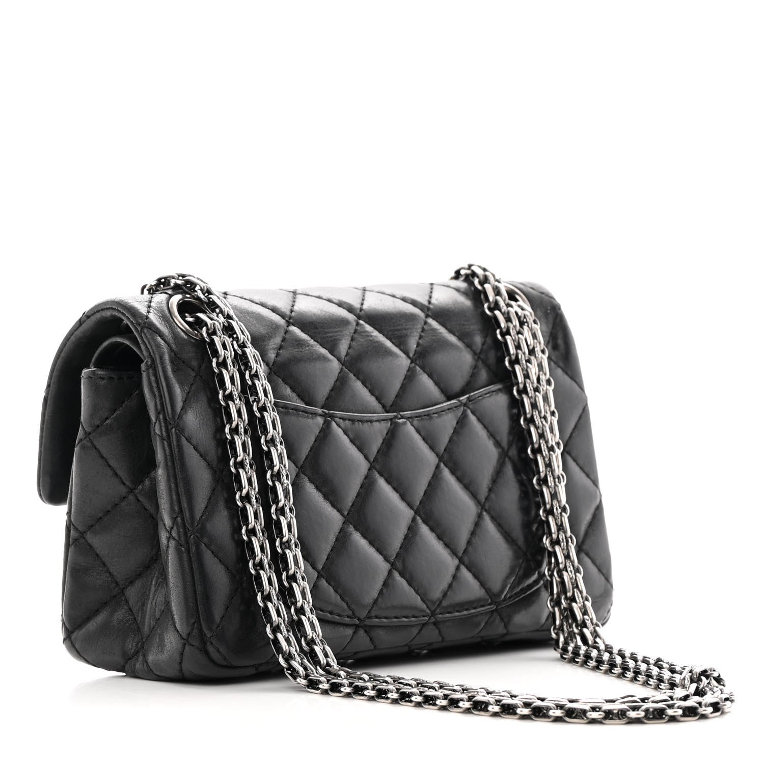 Chanel Iridescent Calfskin Quilted 2.55 Reissue 224 Flap Black 3 of 18