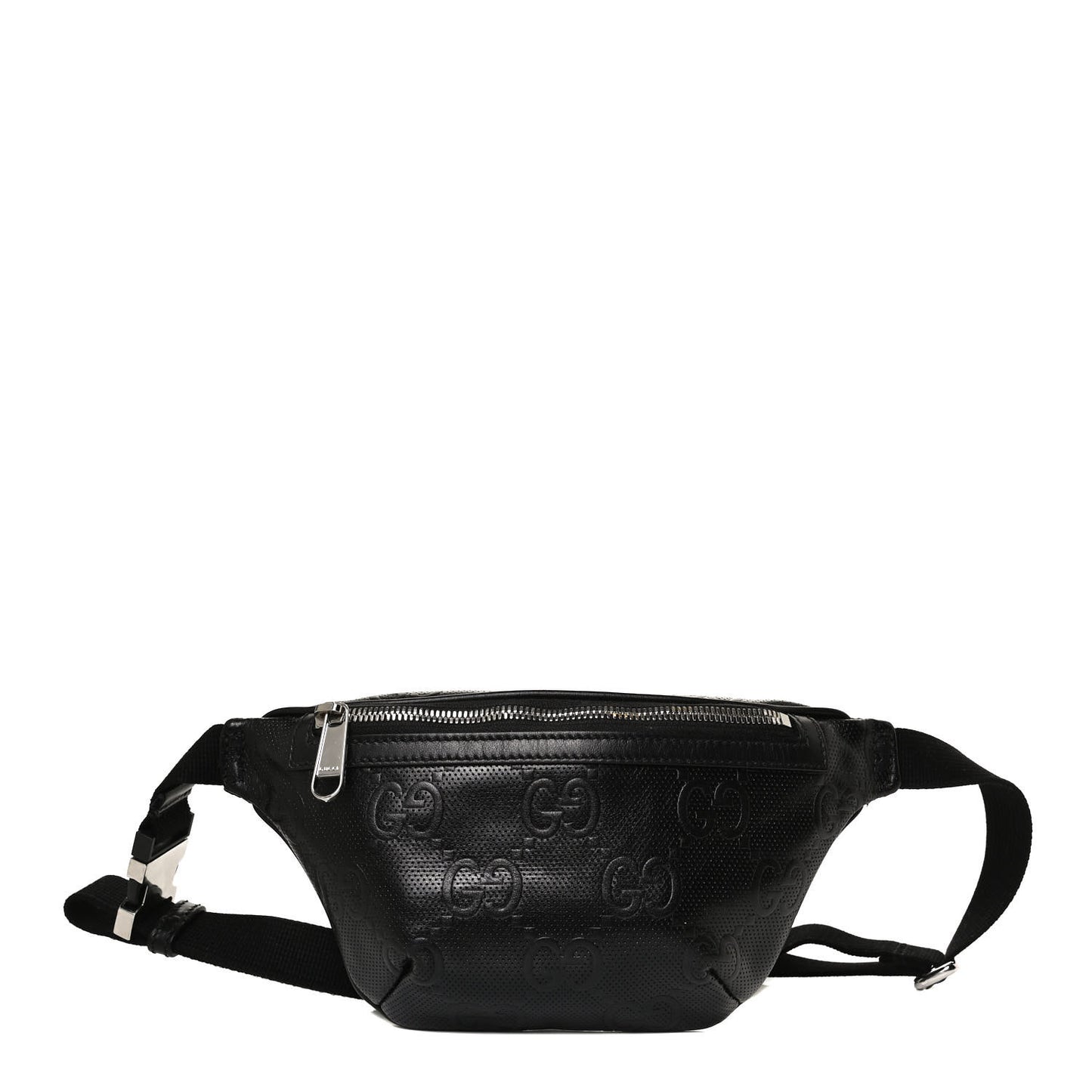 Calfskin GG Tennis Embossed Belt Bag Black