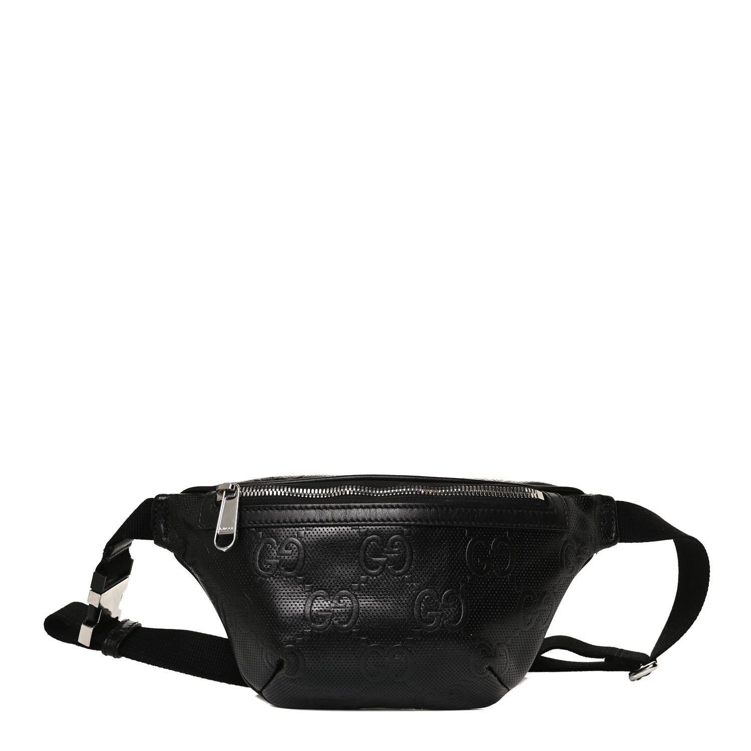 Gucci Calfskin GG Tennis Embossed Belt Bag Black 1 of 13