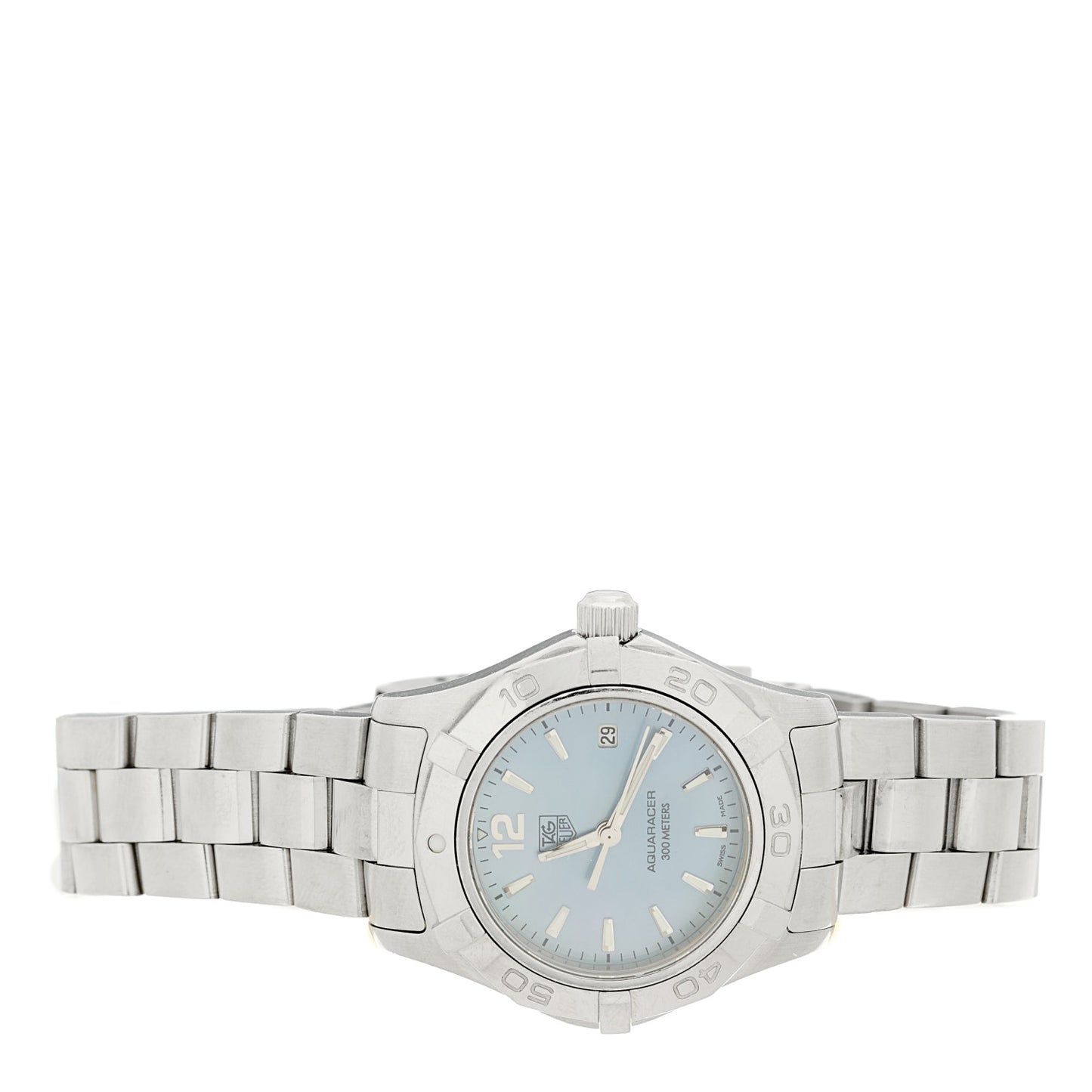 Stainless Steel Blue Mother of Pearl 27mm Aquaracer Lady Quartz Watch WAF1417