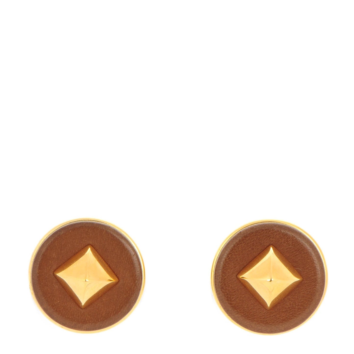 Lambskin Medor Clip On Earrings Gold