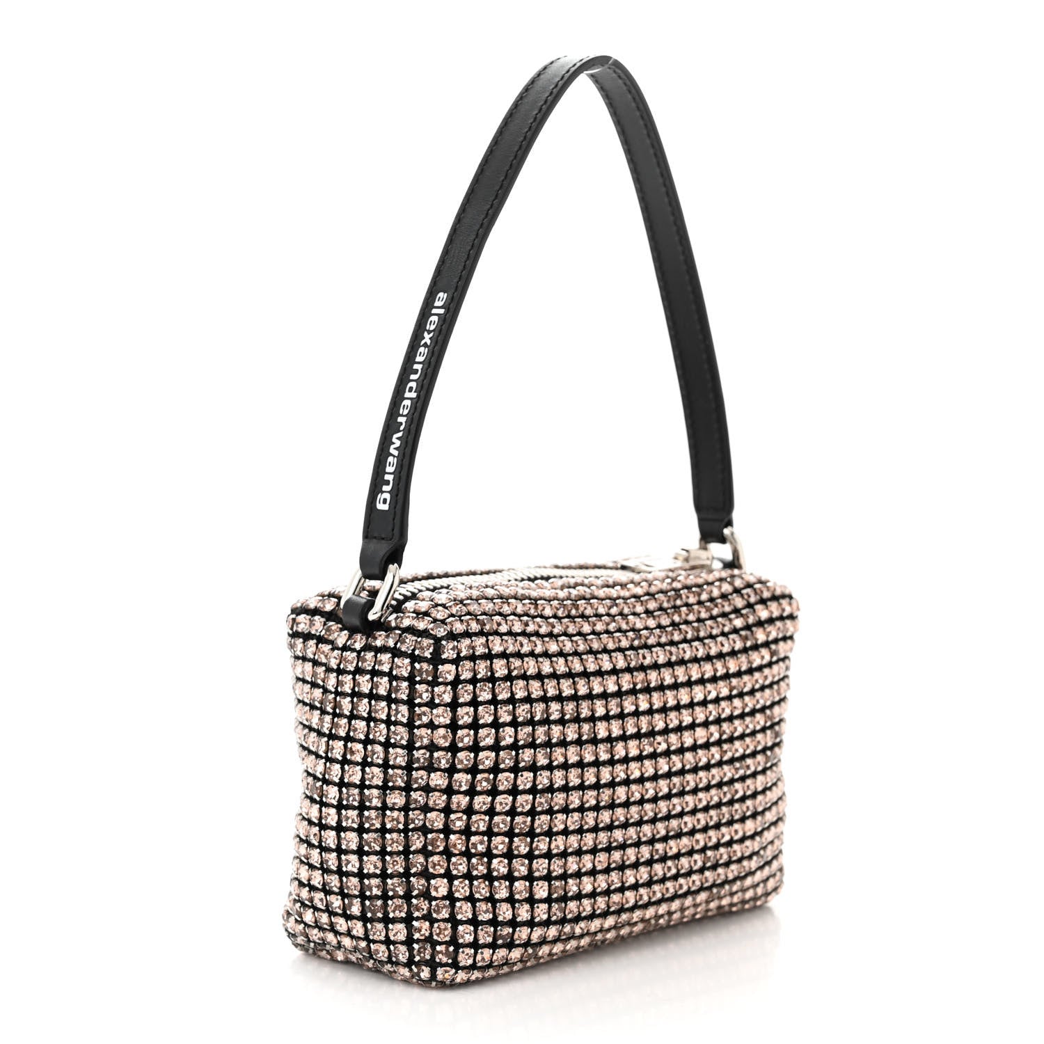 Alexander Wang Mesh Crystal Rhinestone Mini Heiress Pouch Sandstone 3 of 9