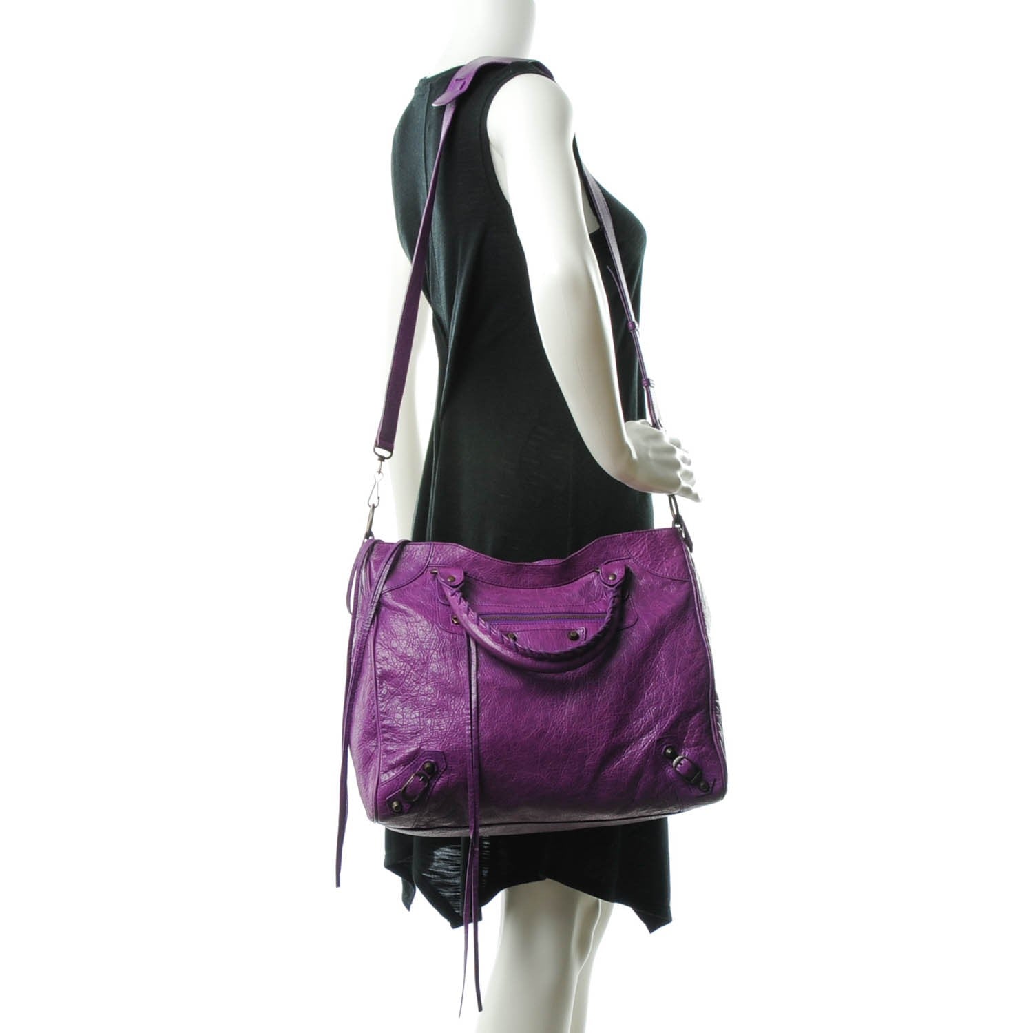 Balenciaga Agneau Classic Hardware Velo Ultraviolet 2 of 8