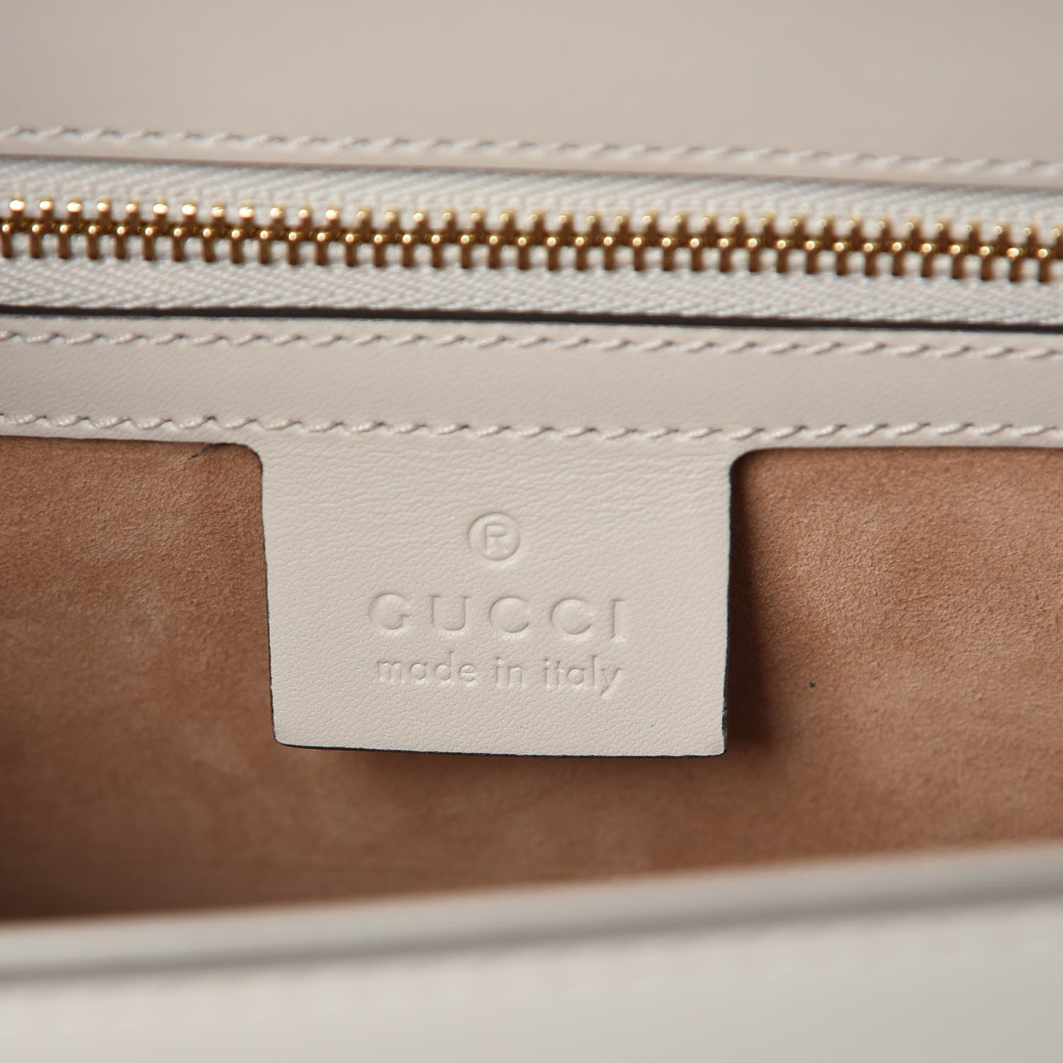 Gucci Calfskin Small Sylvie Shoulder Bag Off White 6 of 9