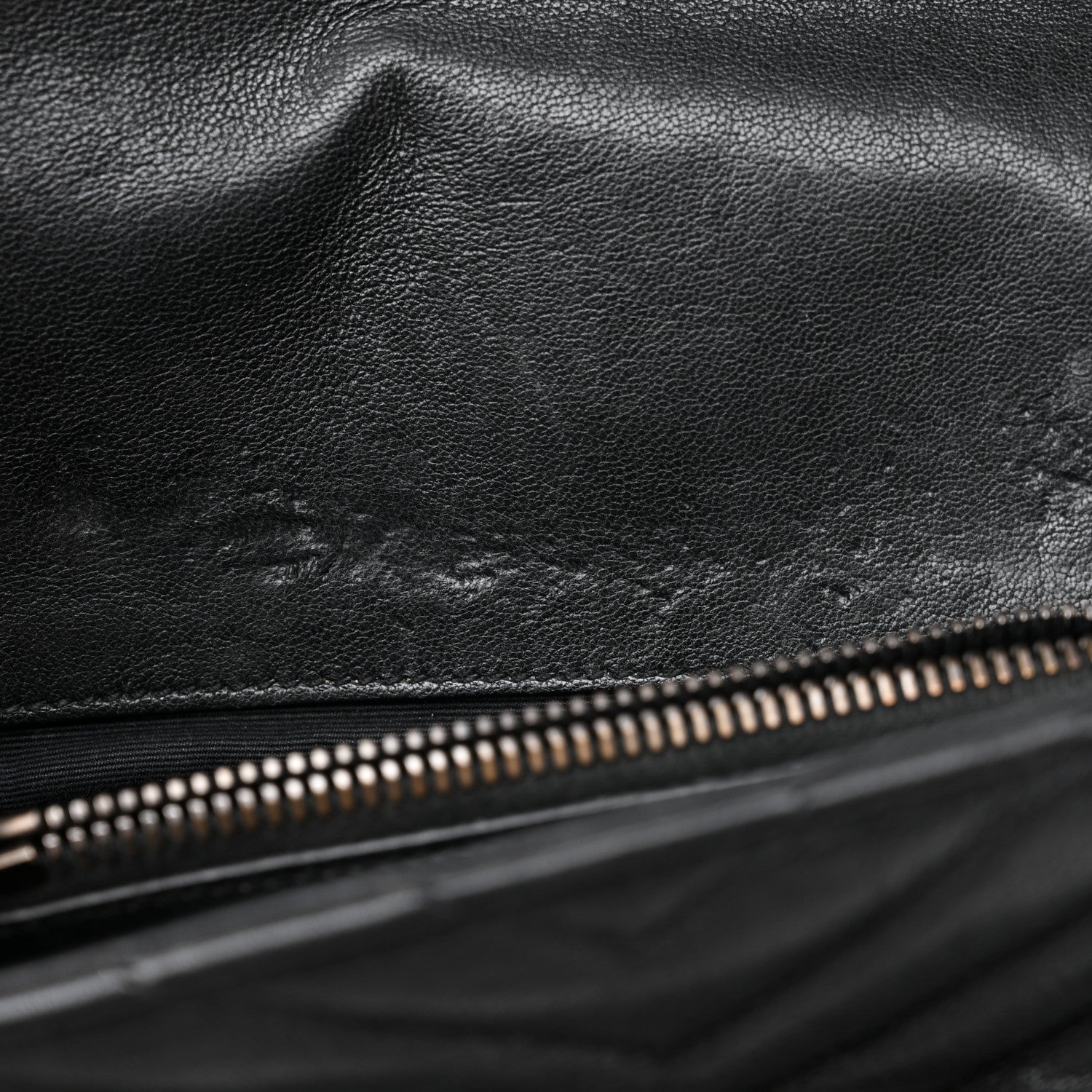 Saint Laurent Sheepskin Matelasse Chevron Monogram Medium College Bag Black 11 of 13