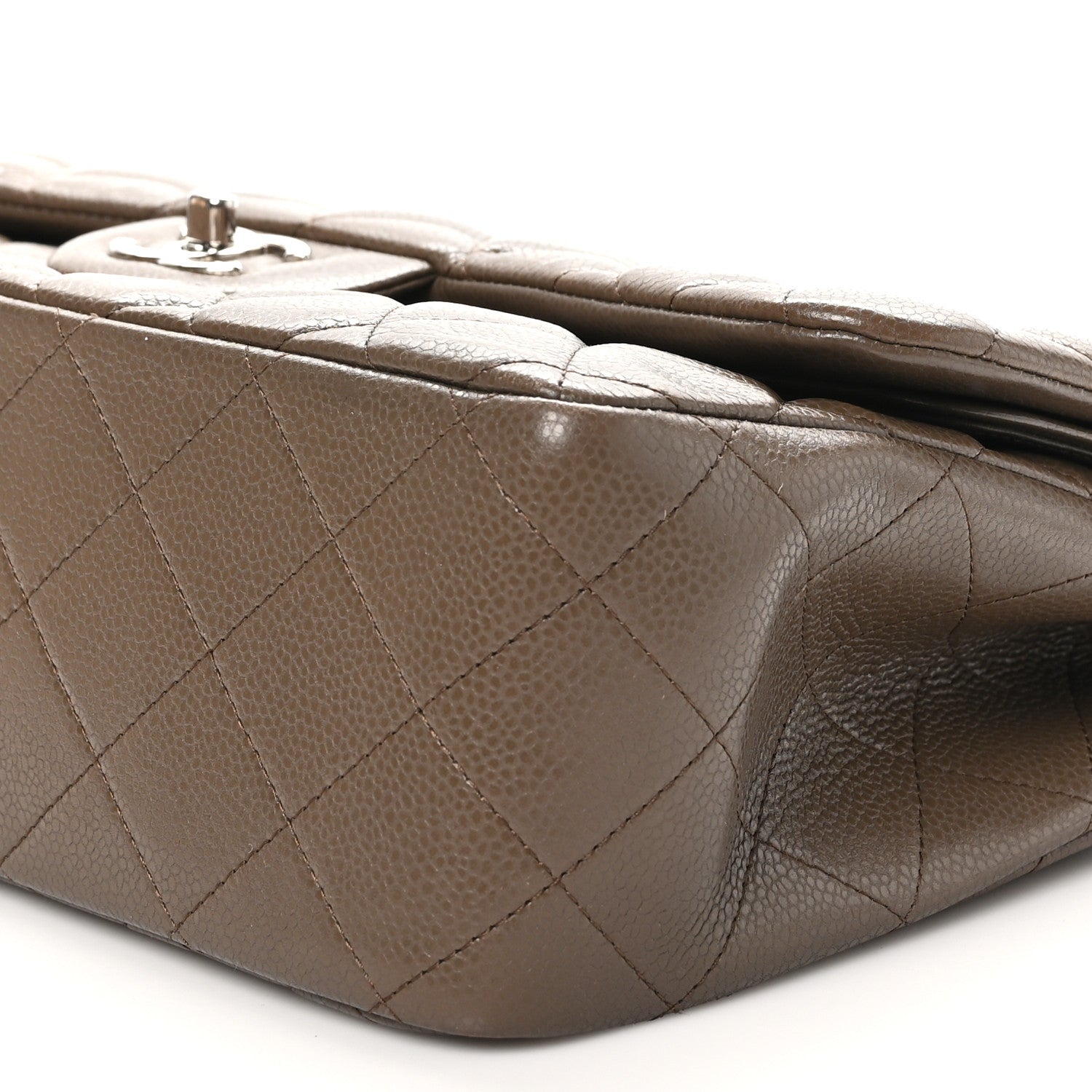 Chanel Caviar Quilted Jumbo Double Flap Brown 10 of 10