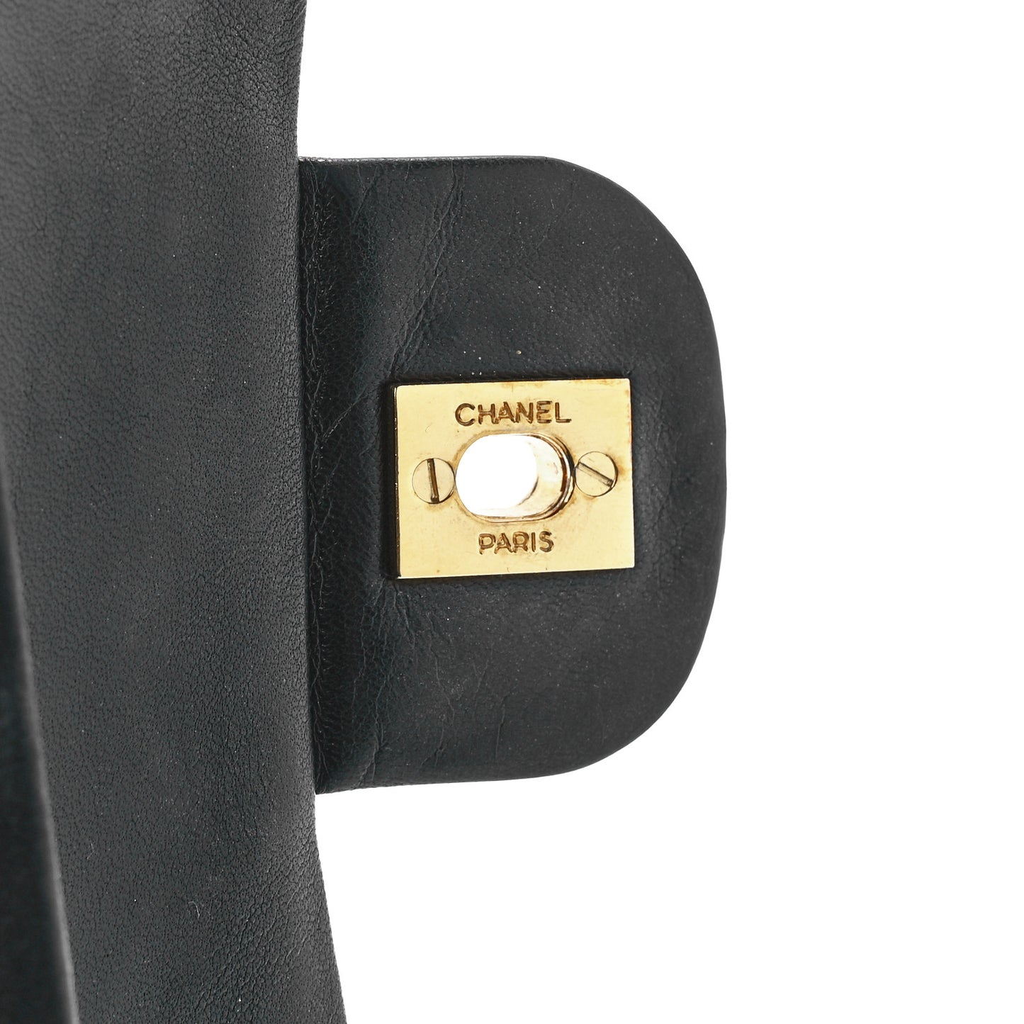 Lambskin Quilted Medium Double Flap Black