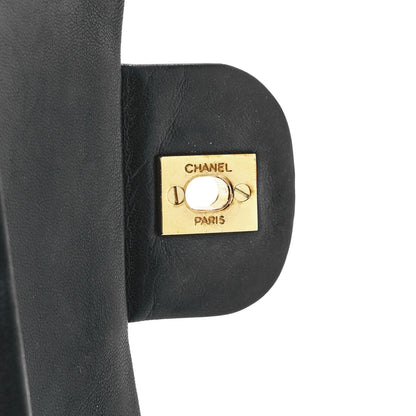 Chanel Lambskin Quilted Medium Double Flap Black 7 of 12