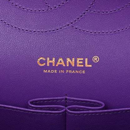 Chanel Caviar Quilted Jumbo Double Flap Dark Purple 6 of 11