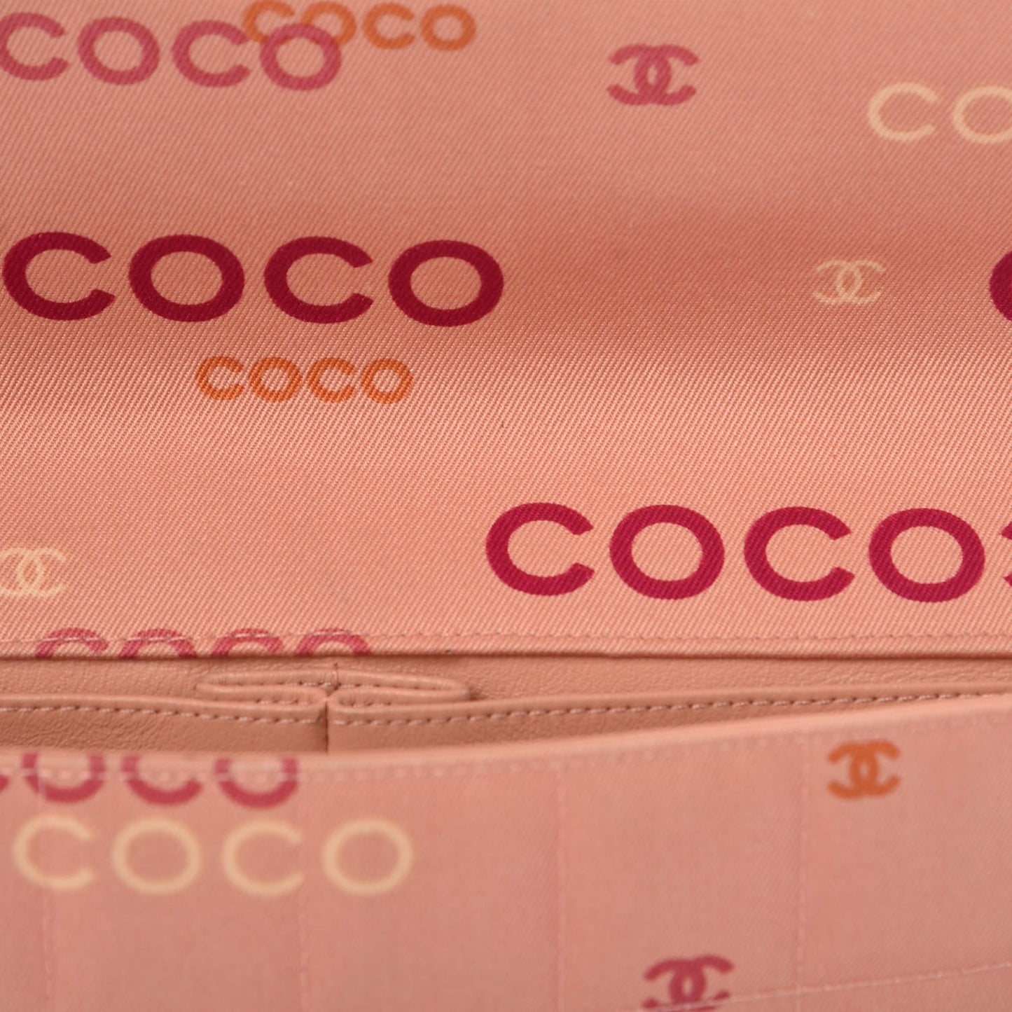 Canvas Chocolate Bar Quilted Coco East West Flap Pink