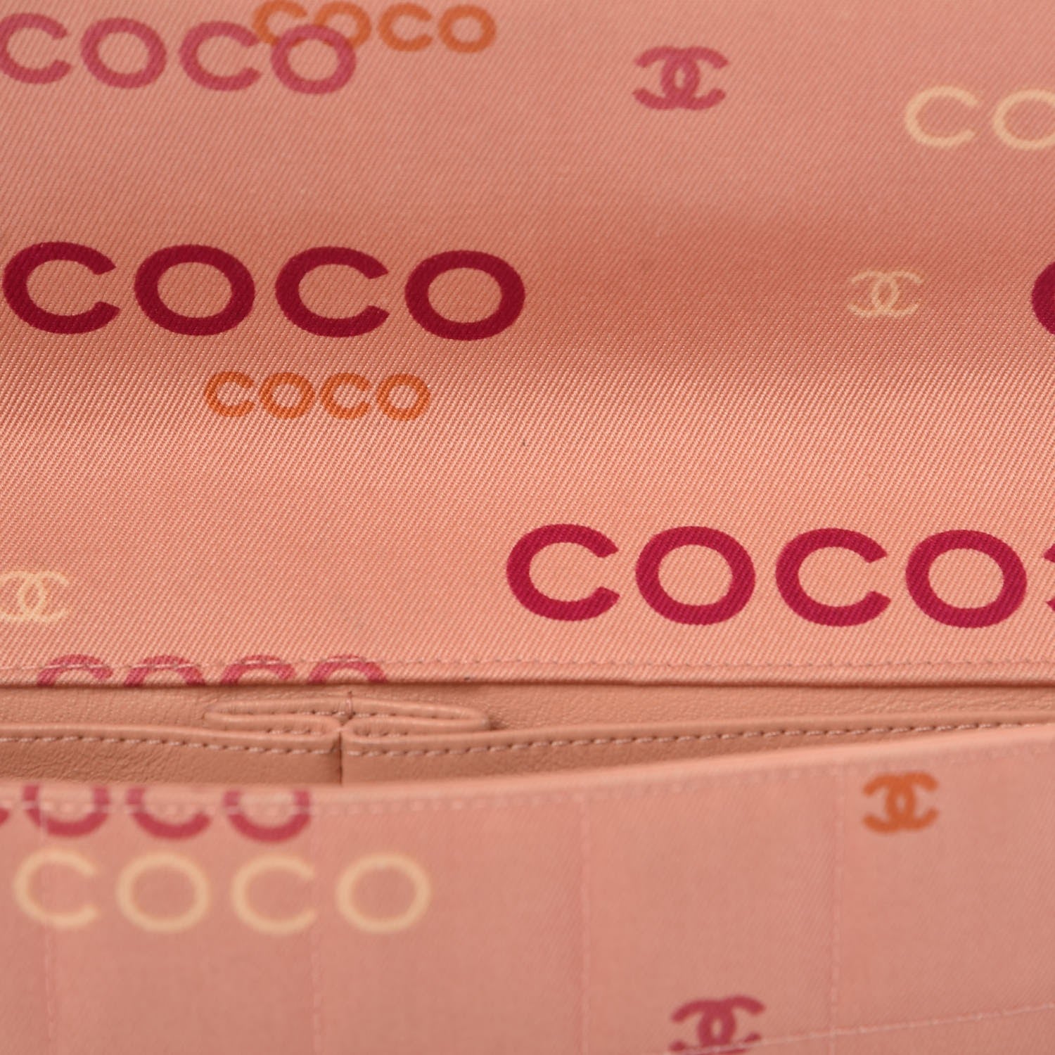 Chanel Canvas Chocolate Bar Quilted Coco East West Flap Pink 9 of 20
