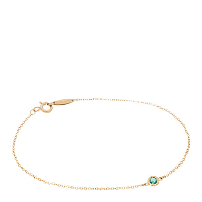 Tiffany 18K Yellow Gold Emerald Elsa Peretti Color By The Yard Bracelet 1 of 5