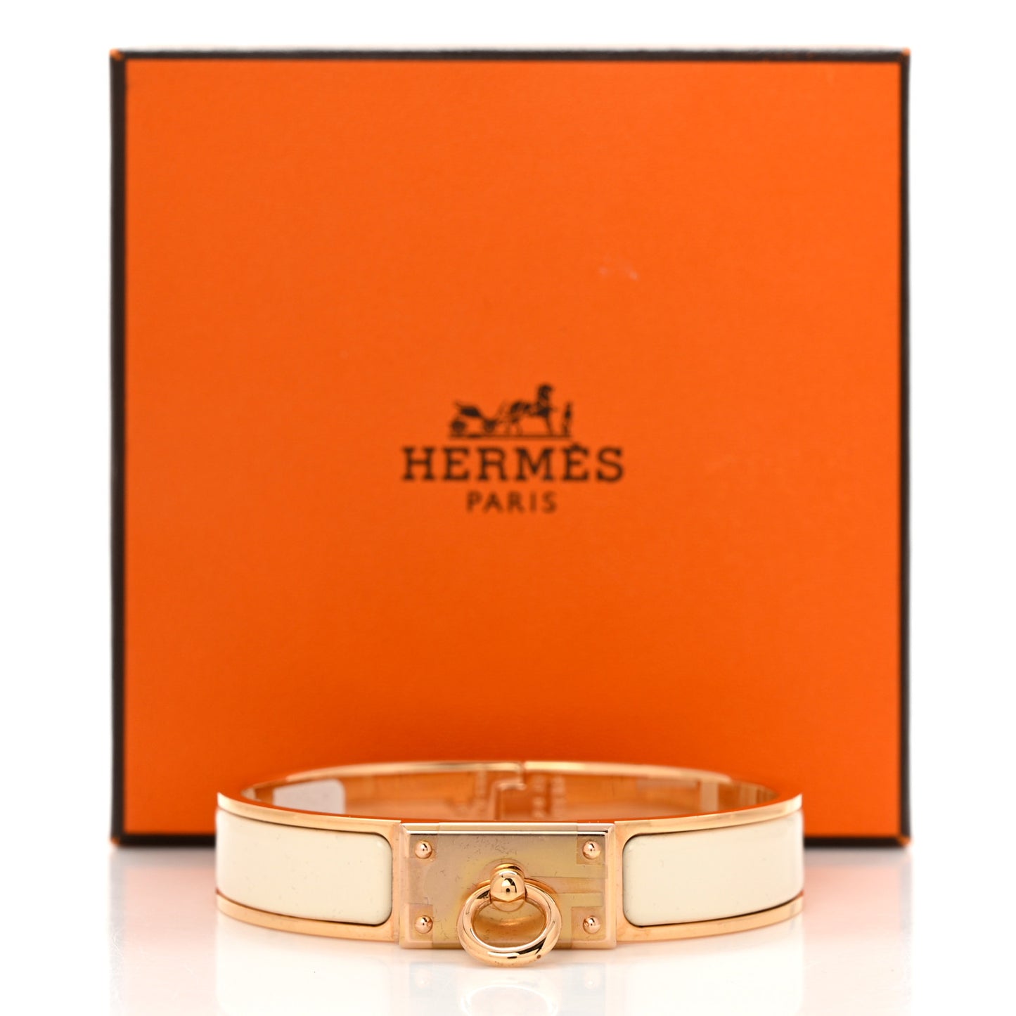 Enamel Anneau Bracelet PM White