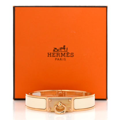 Hermes Enamel Anneau Bracelet PM White 5 of 5