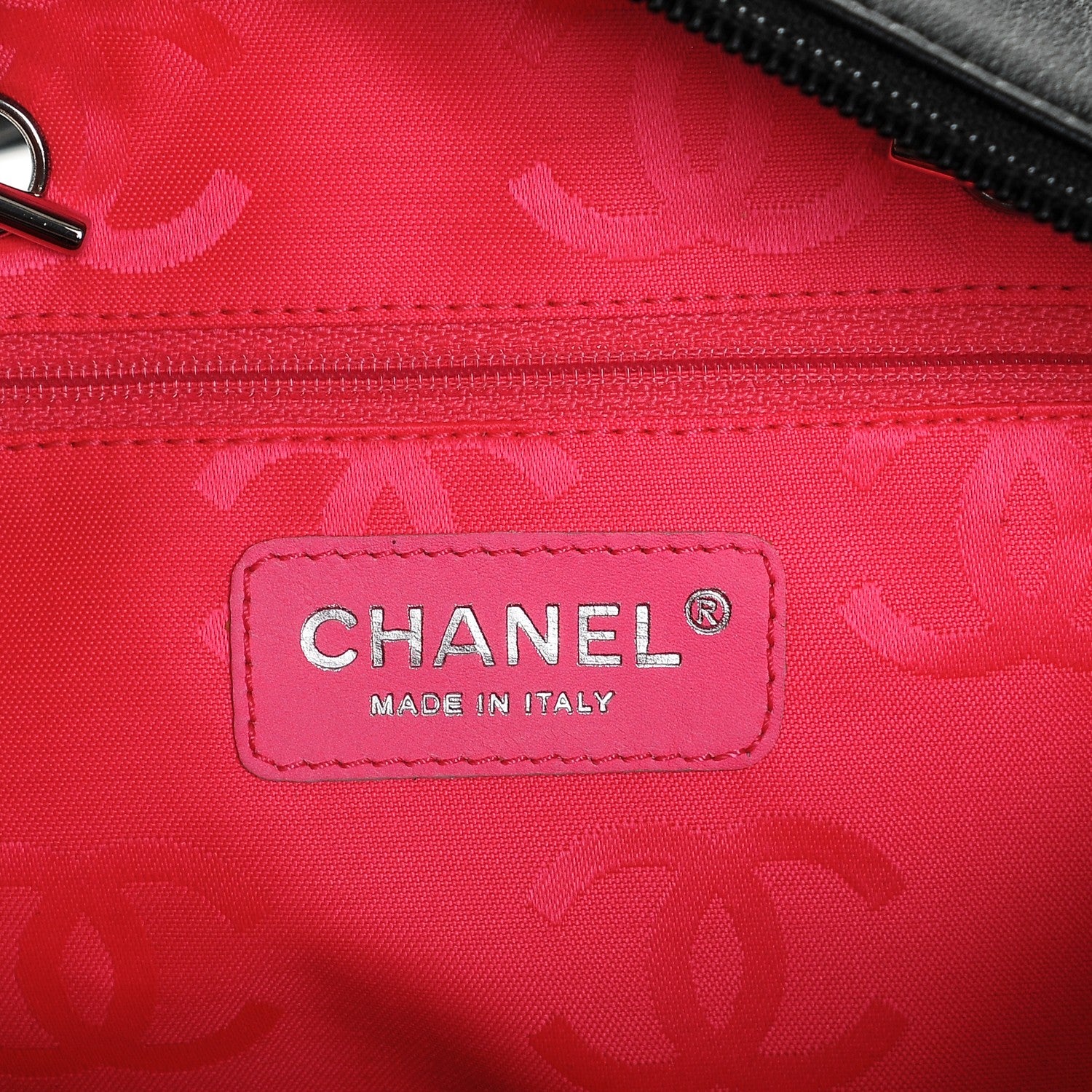 Chanel Calfskin Quilted Small Cambon Multipocket Reporter Black White 6 of 7