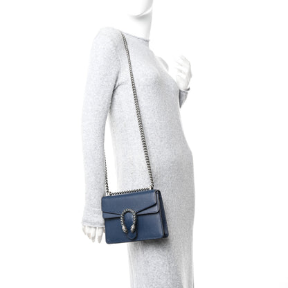 Gucci Dollar Calfskin Crystal Mini Dionysus Shoulder Bag Blue Agata Montana Sapphire 2 of 10
