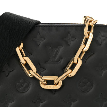 Louis Vuitton Lambskin Embossed Monogram Coussin PM Black 8 of 13