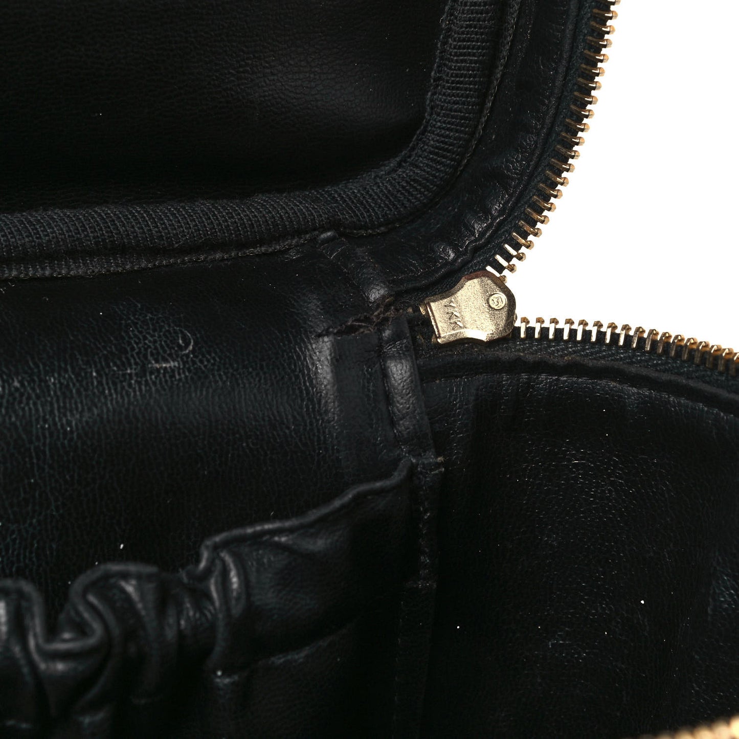 Calfskin Cosmetic Vanity Bag Black
