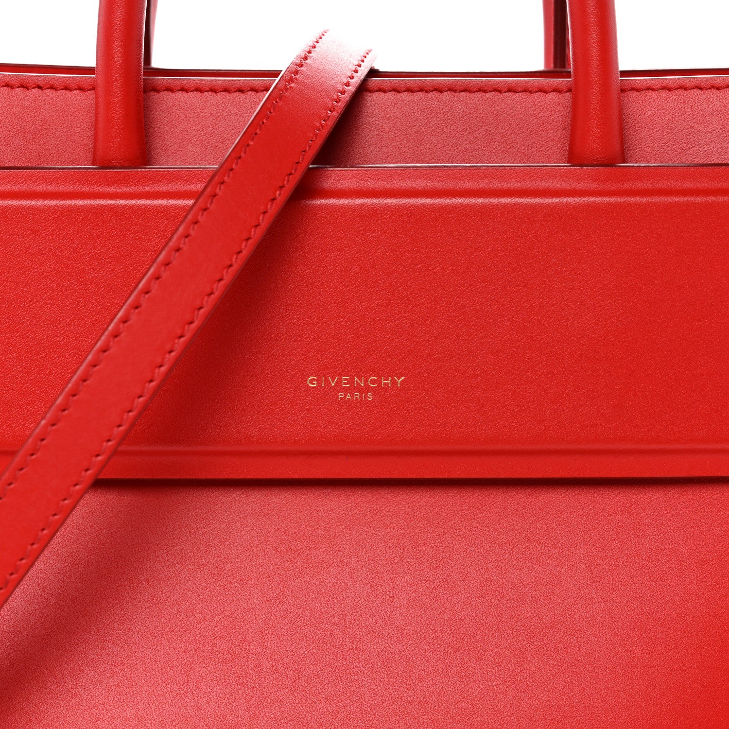 Givenchy Smooth Calfskin Mini Horizon Satchel Red 7 of 10