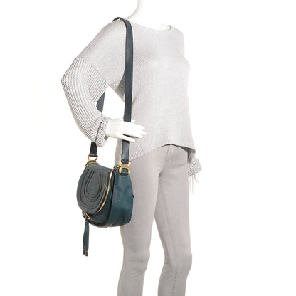 Chloe Calfskin Medium Marcie Round Crossbody Bag Teal 2 of 11
