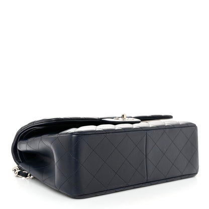 Chanel Lambskin Quilted Jumbo Double Flap Navy Blue 4 of 12