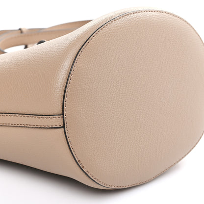 Burberry Calfskin Small Lorne Bucket Crossbody Natural 7 of 8