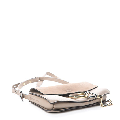 Chloe Suede Calfskin Small Faye Shoulder Bag Motty Grey 3 of 7