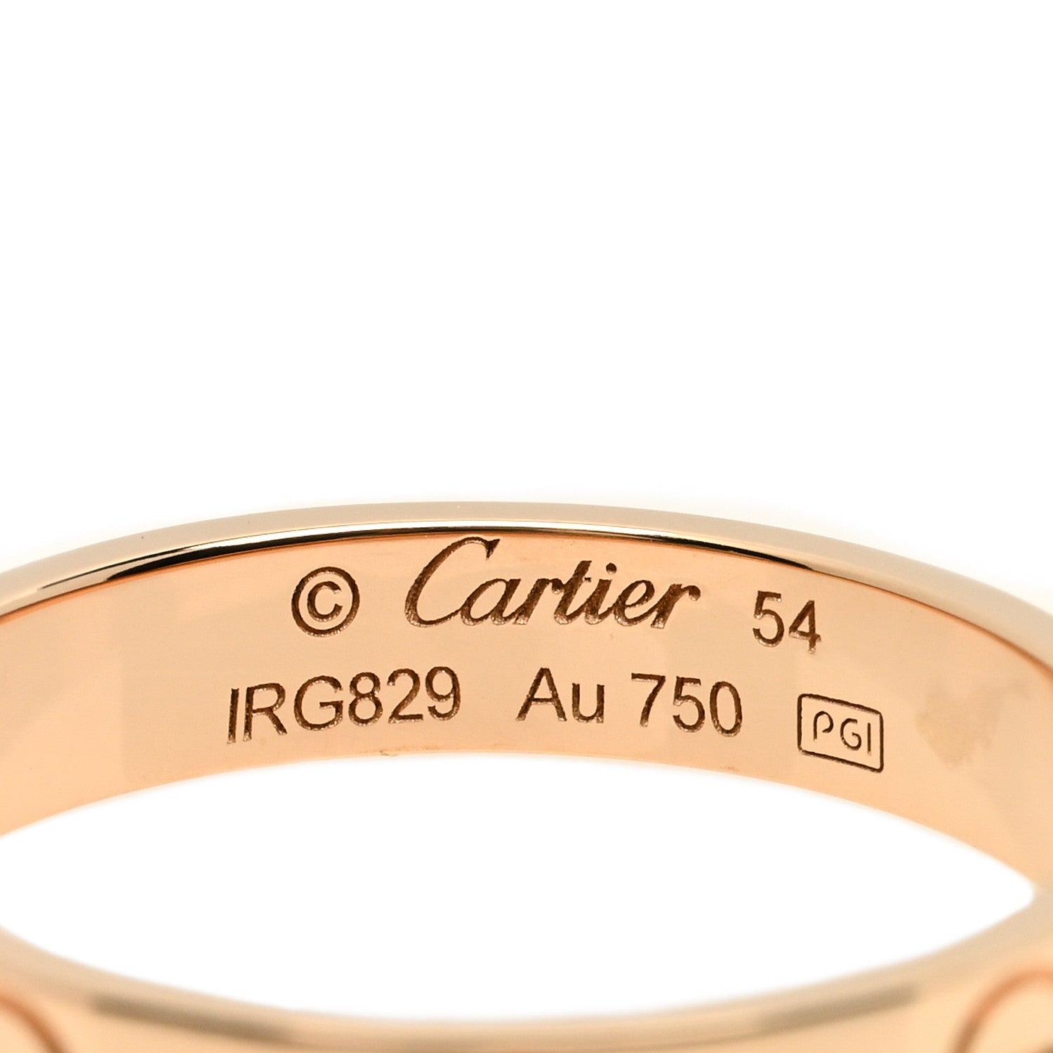 Cartier 18K Pink Gold 3.5mm LOVE Wedding Band Ring 54 7 4 of 5