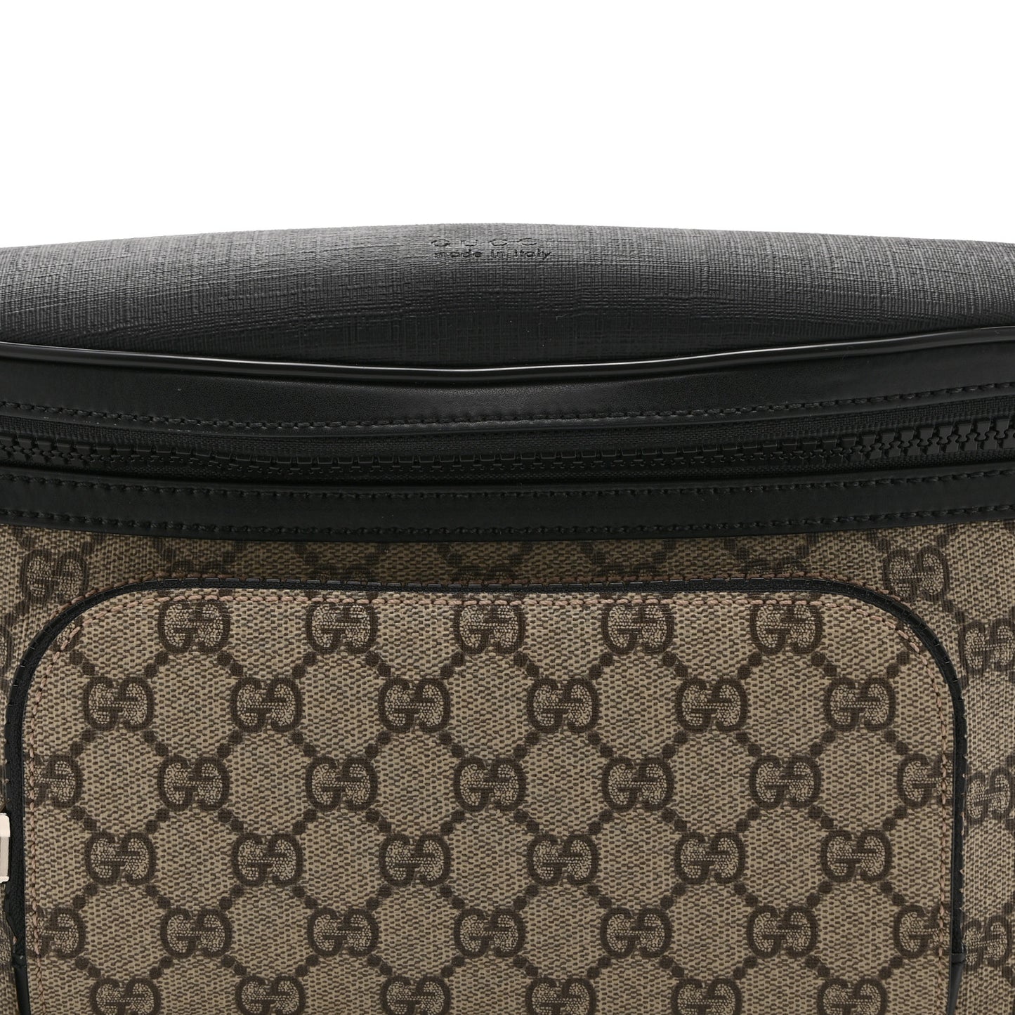 GG Supreme Monogram Large Belt Bag Beige Ebony Black