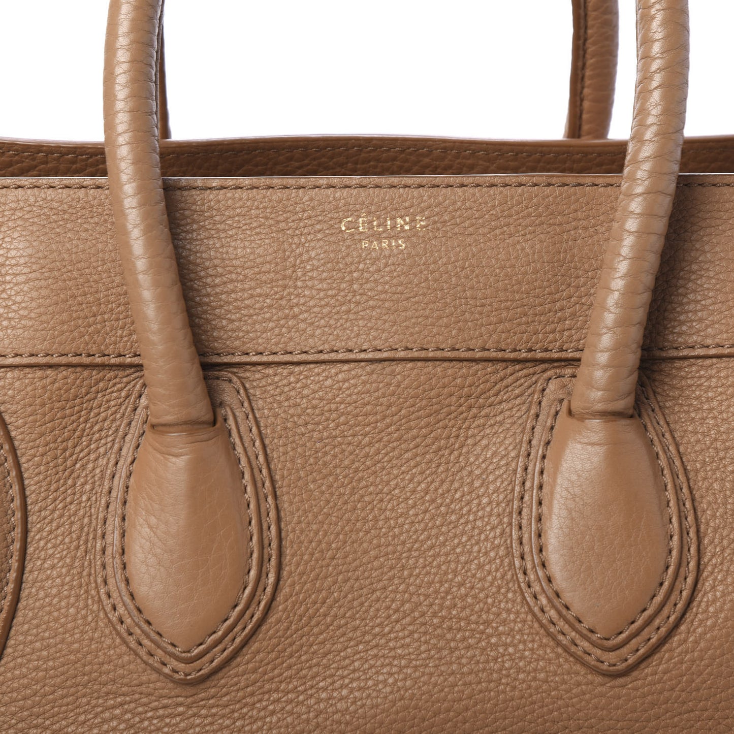 Drummed Calfskin Mini Luggage Camel