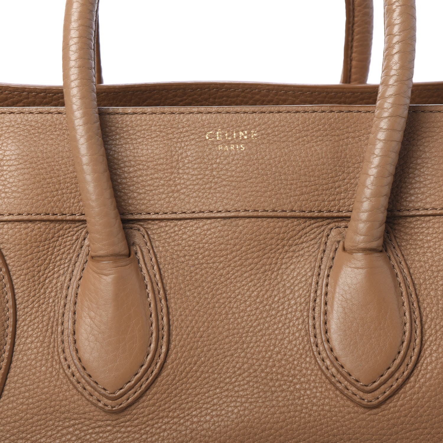Celine Drummed Calfskin Mini Luggage Camel 9 of 9
