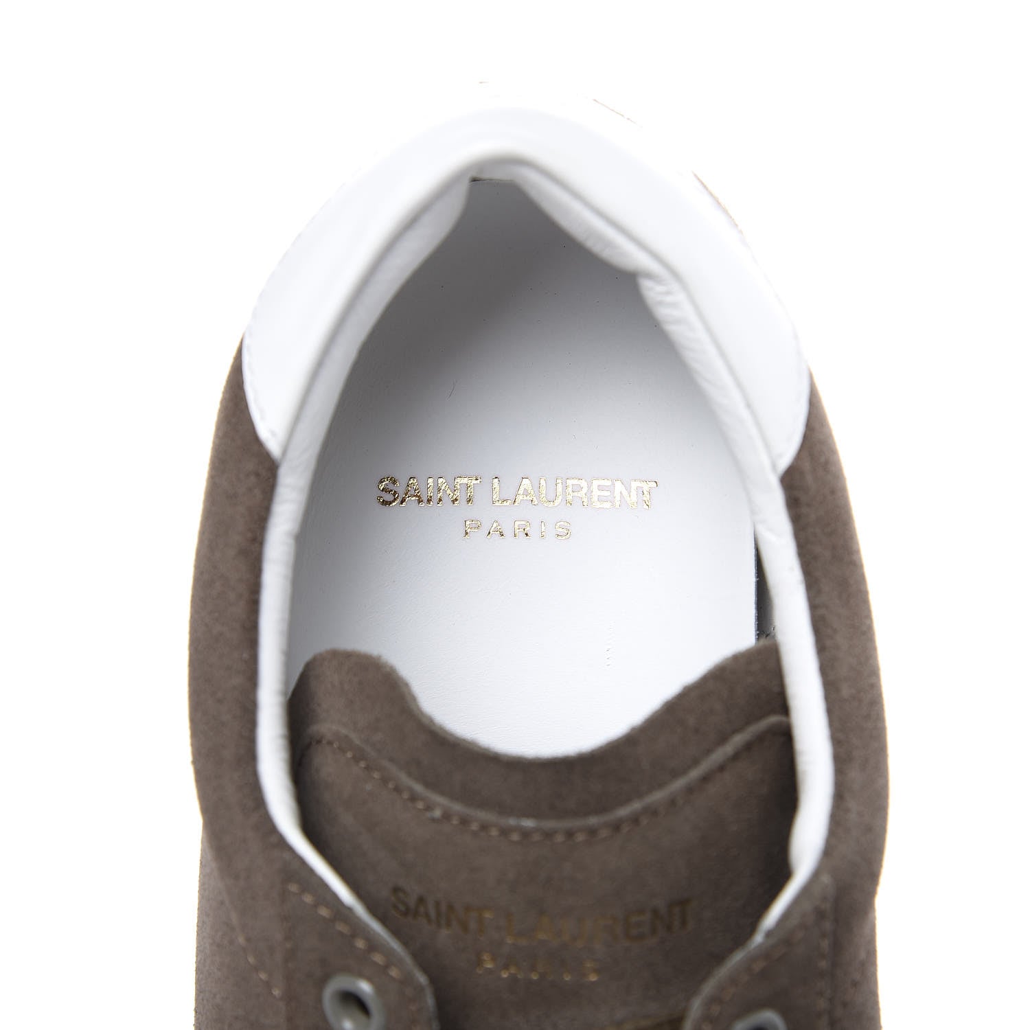 Saint Laurent Suede Soho Mens Court Classic Sneakers 40 Kaki 7 of 9