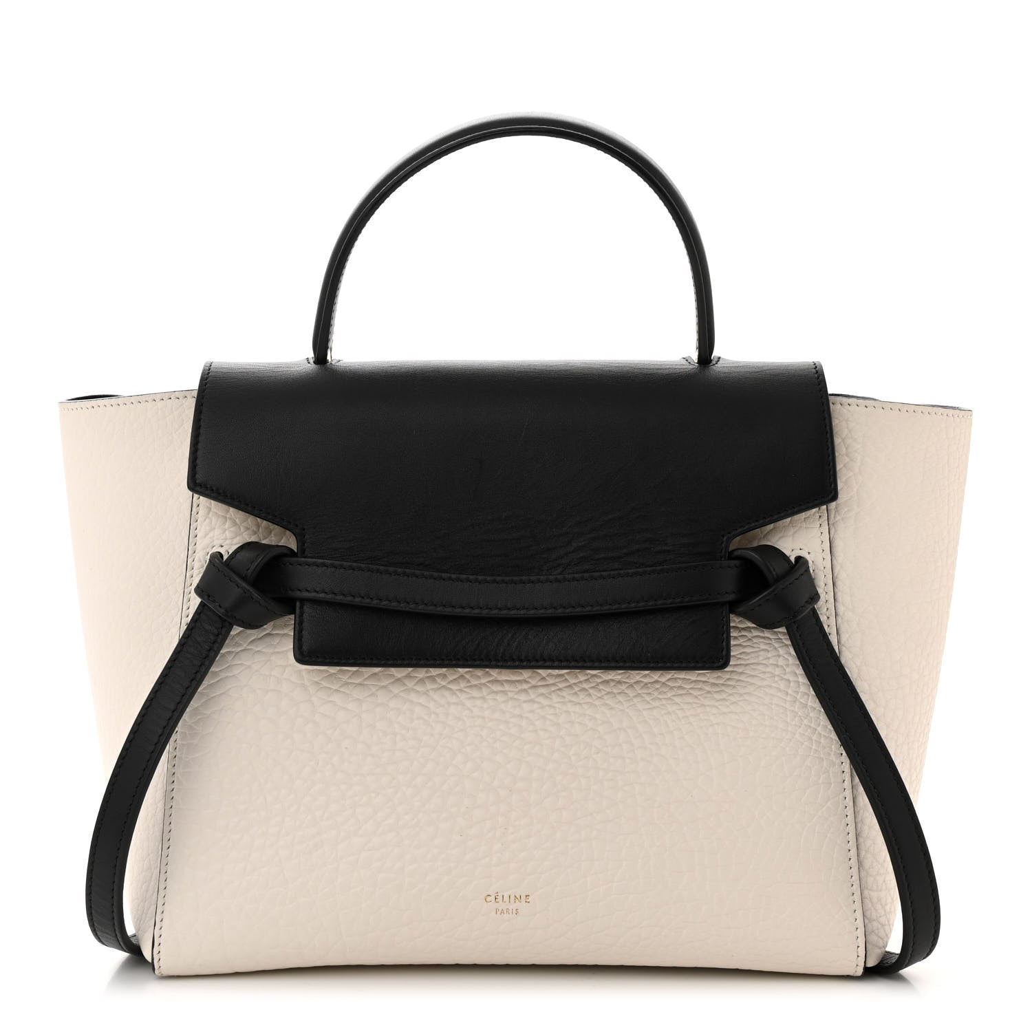 Celine Bullhide Micro Belt Bag Black White 1 of 11