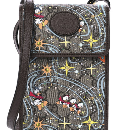 Gucci X DISNEY GG Supreme Monogram Donald Duck Mini Interlocking G Crossbody Bag Beige Multicolor New Acero 7 of 8