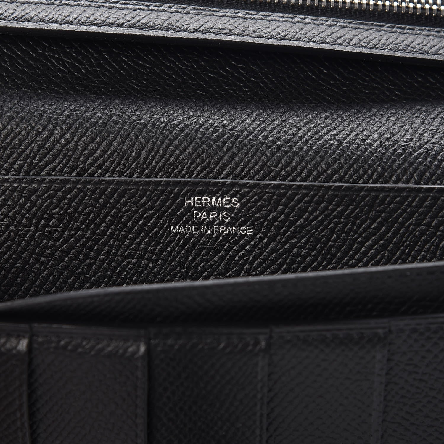 Hermes Epsom Bearn Gusset Wallet Black 6 of 9
