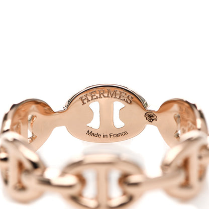 Hermes 18K Rose Gold PM Chaine D'Ancre Enchainee Ring 51 5.75 4 of 6