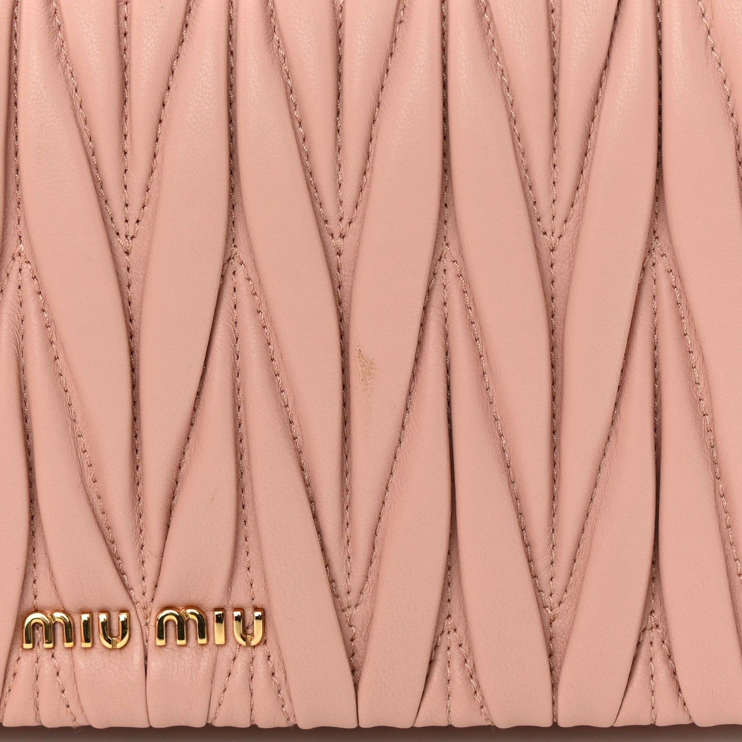 Miu Miu Nappa Matelasse Wallet On Chain Orchidea 11 of 13