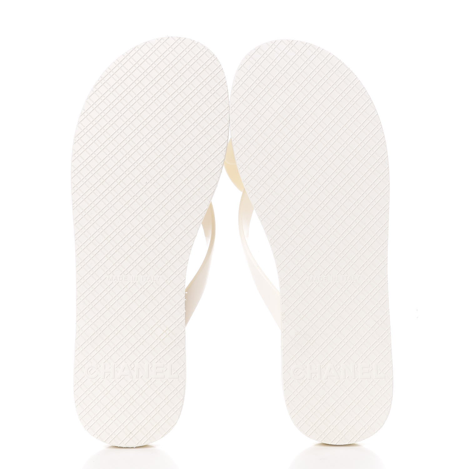 Chanel PVC Camellia Thong Sandals 38 Ivory 5 of 8