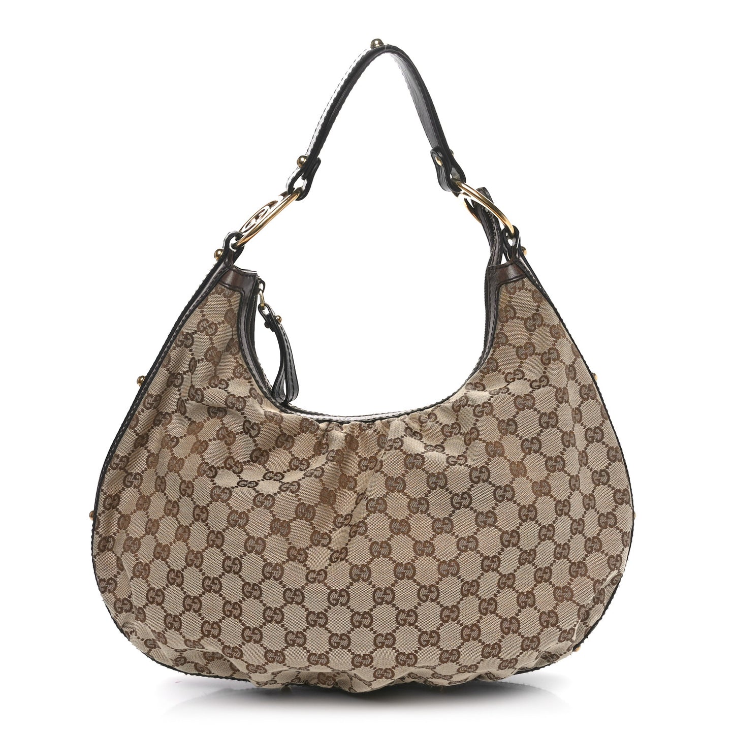 Monogram Medium Interlocking Hobo Dark Brown